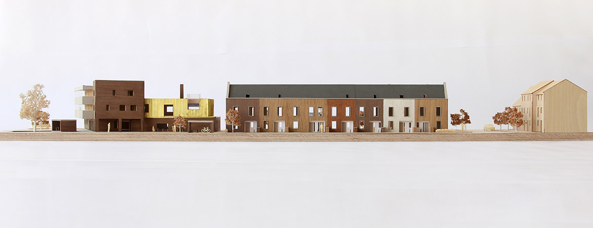 Architectural scale model of Marmalade Lane Cohousing in