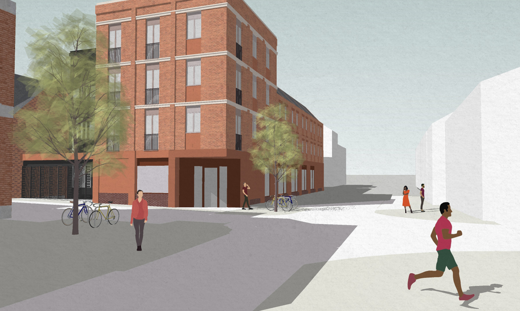 3D visualisation of street within Love Wolverton