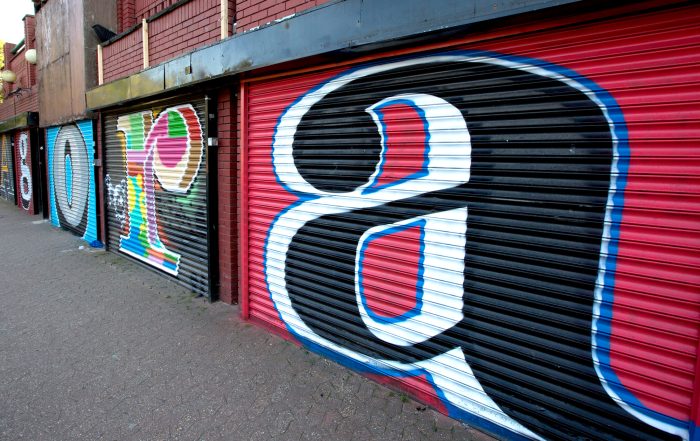 Colourful grafitti on the Agora Centra