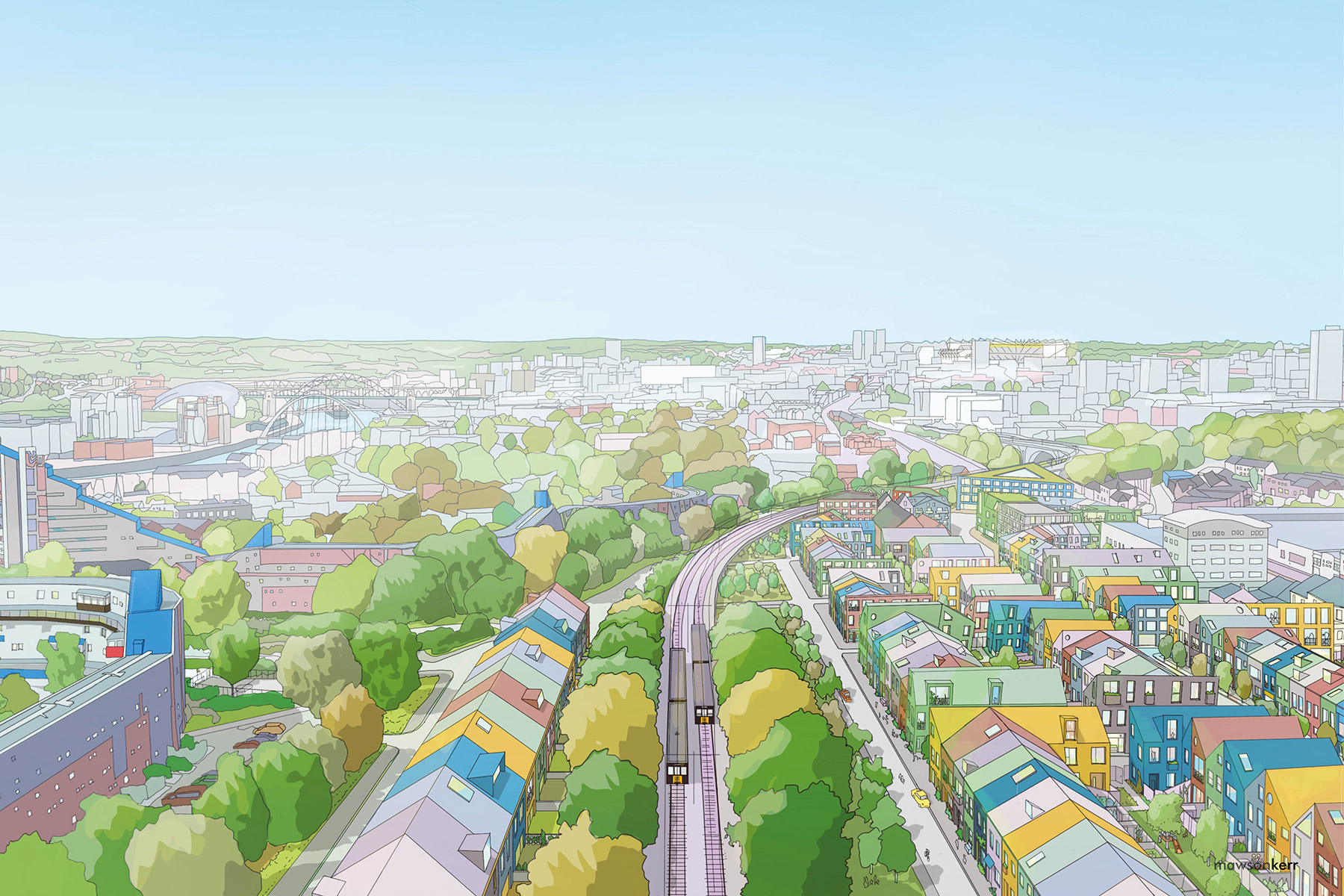 Byker and the wider city from the Byker Metro Tower © Mawson Kerr Byker and the wider city from the Byker Metro Tower © Mawson Kerr