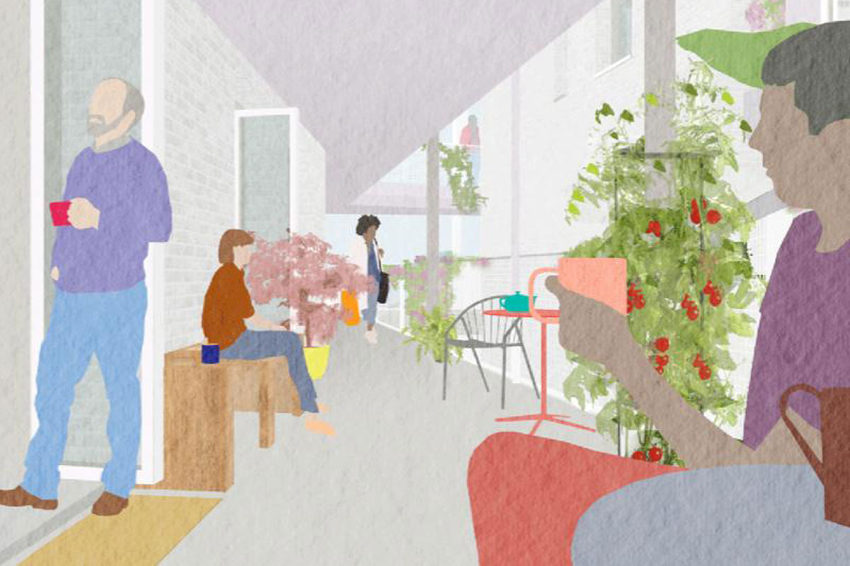 Community housing illustration